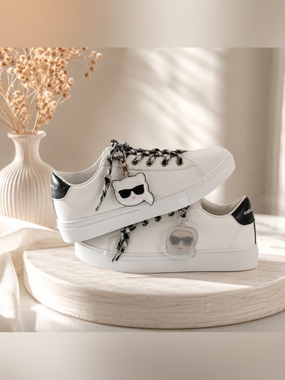 ✨ Karl Lagerfeld Paris "Capree" Sneakers • White & Black • Size 11M • New ✨🐾🎀